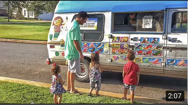 SURPRISE VISIT FROM THE ICE CREAM TRUCK round 2