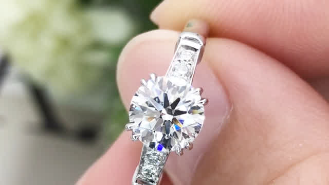 MSR-524 1Ct Lab Grown Diamond Ring 10K White Gold -Messi Jewelry