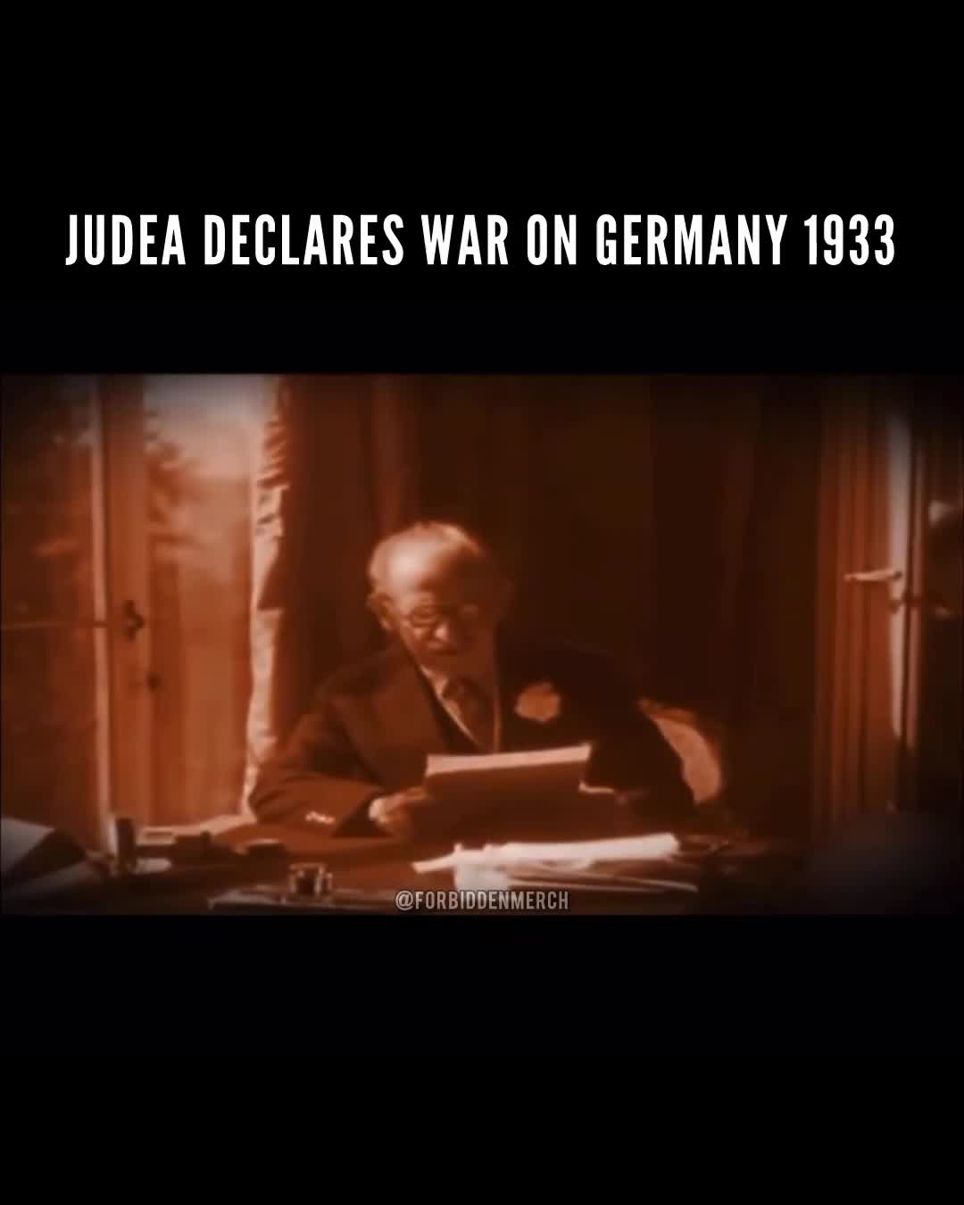 There was an article in 1933 that said, “JUDEA DECLARES WAR ON GERMANY.