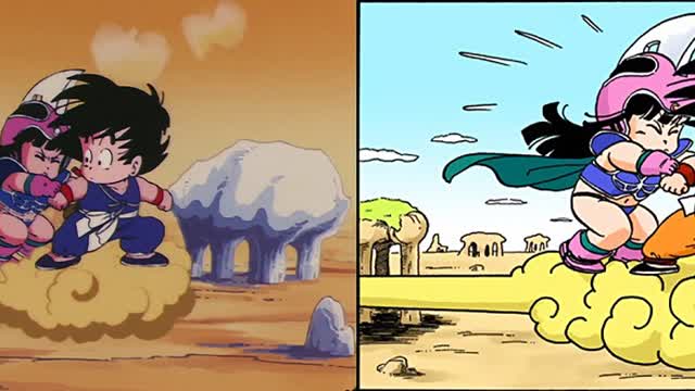 Original Dragonball Funny Moments - Goku being Perverted towards Chichi (Anime VS Manga Comparisions