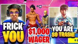 I Challenged My Biggest Hater To $1,000 Fortnite Wager! (INTENSE)