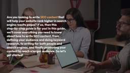 HOW TO WRITE SEO CONTENT: A STEP - BY - STEP GUIDE