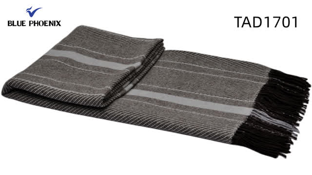 blankets for sale 10% cashmere 90% wool twill stripe cozy custom new design