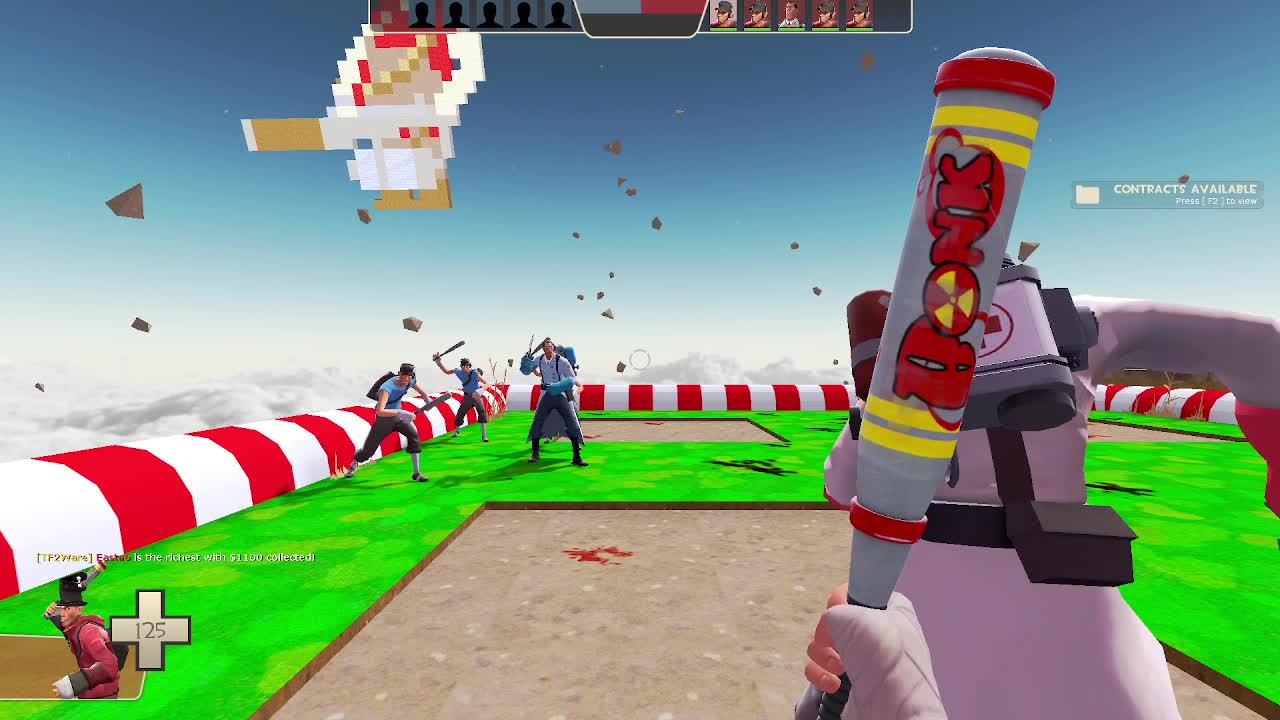 Playing TF2Ware with bots