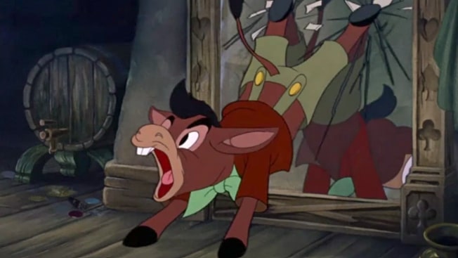 Pinocchio (1940) - Donkey Scene