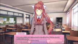 monika gets pissed at the player skipping her dialouge