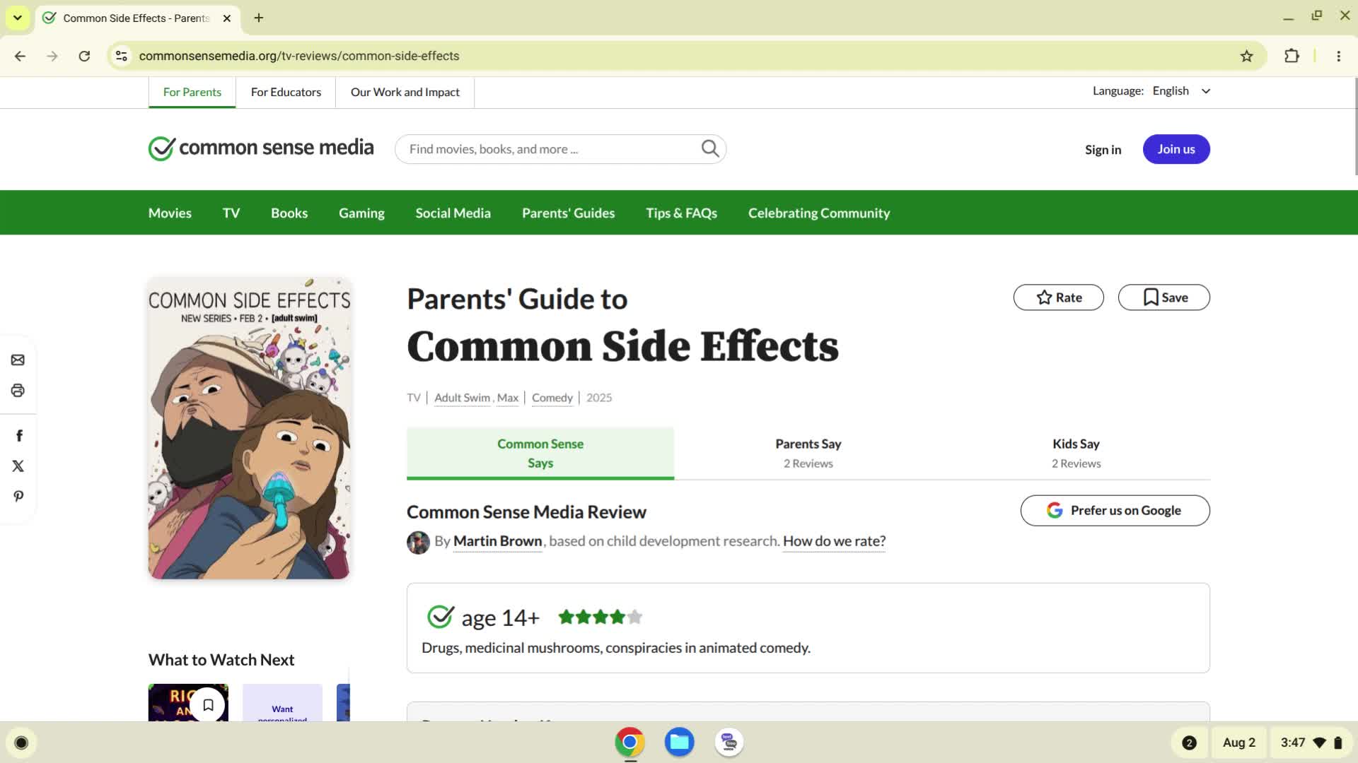 Common Side Effects TV Review