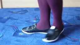 Jana shows her Adidas Piona SG Ballerinas Selena Gomez shiny black and black