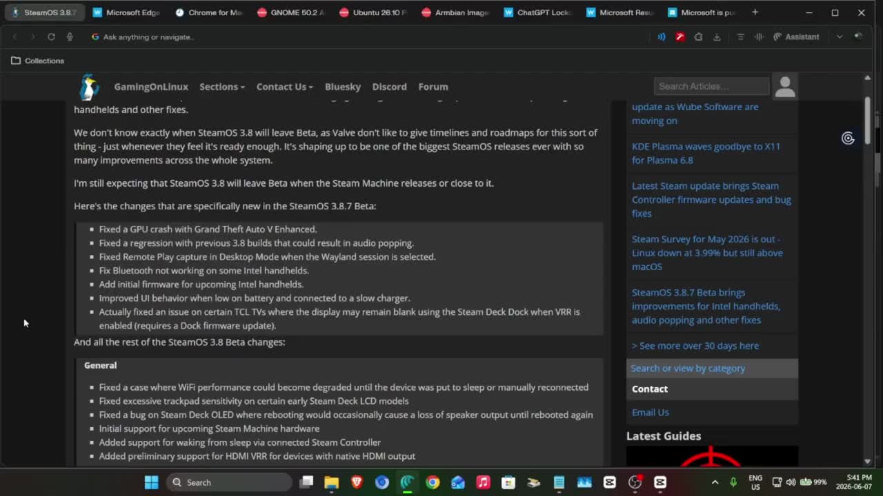 SteamOS 3.8.7 Beta