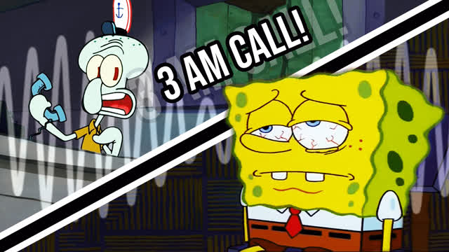 SpongeBob Calls Squidward at 3 AM - Why'd You Only Call Me When You're High? by Arctic Monkeys AMV