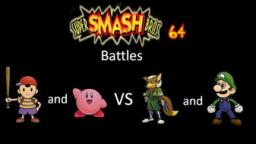 Super Smash Bros 64 Battles #76: Ness and Kirby vs Fox and Luigi
