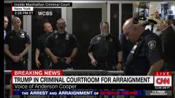 Trump walks into court