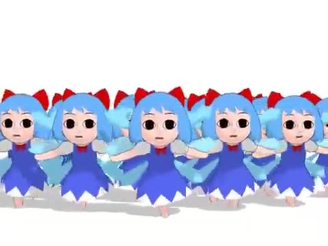 【MikuMikuDance】走るチルノ