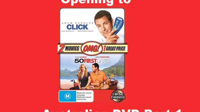 Opening to Click/50 First Dates 2 Movie Pack  Australian DVD Part 1