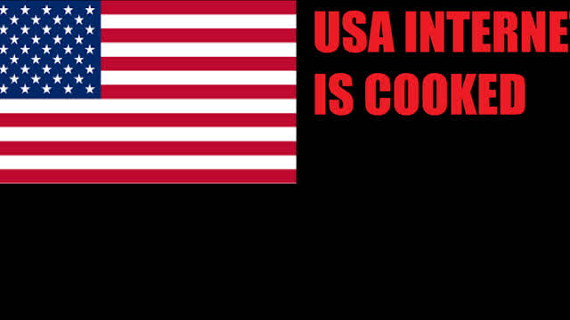 the USA internet is cooked