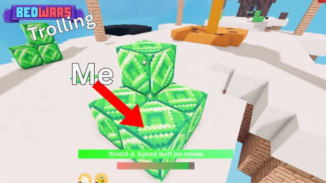 HIDING AS A BLOCK XD | Roblox Bedwars Gameplay