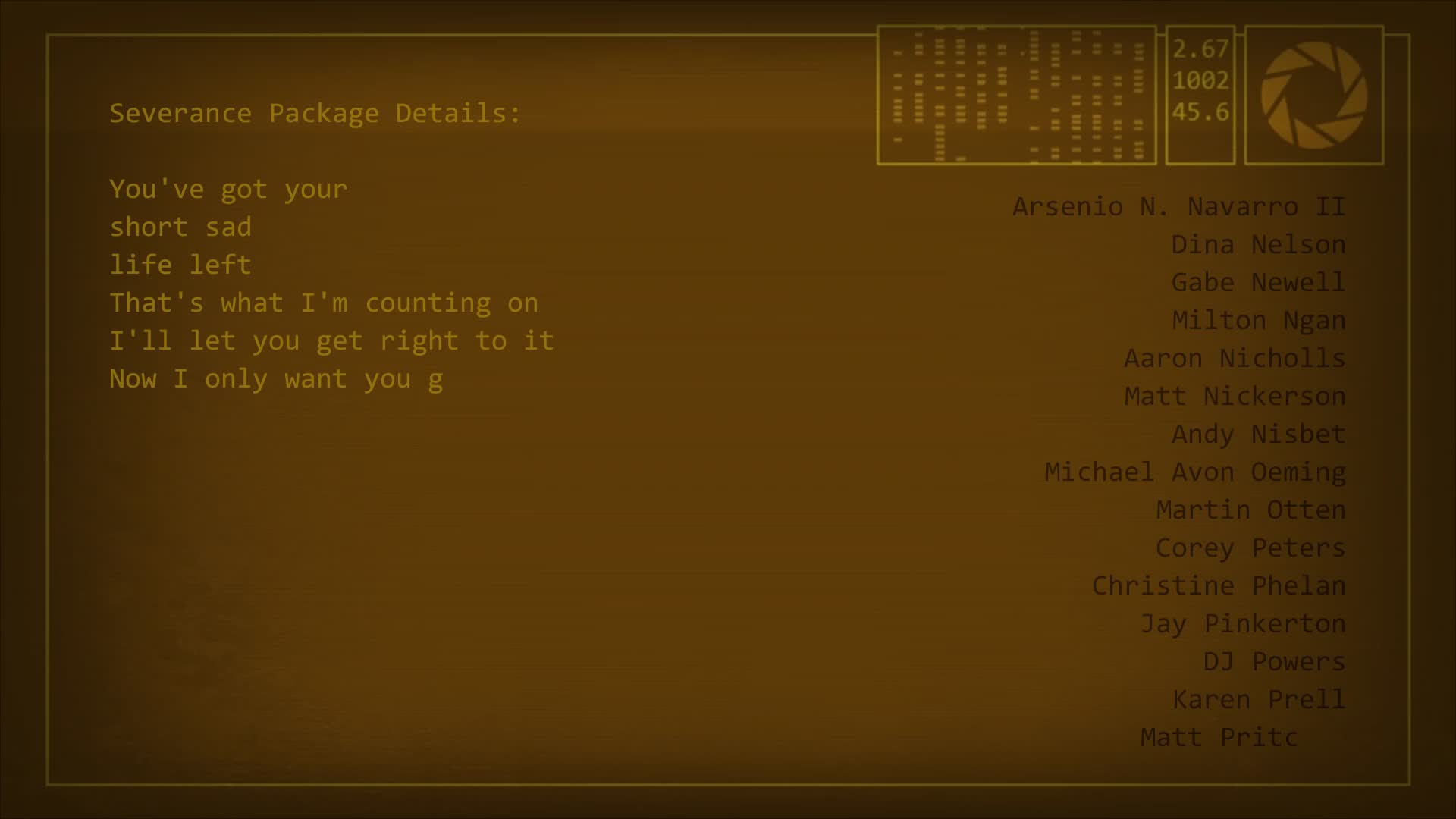 Want you gone  Portal 2 1080P