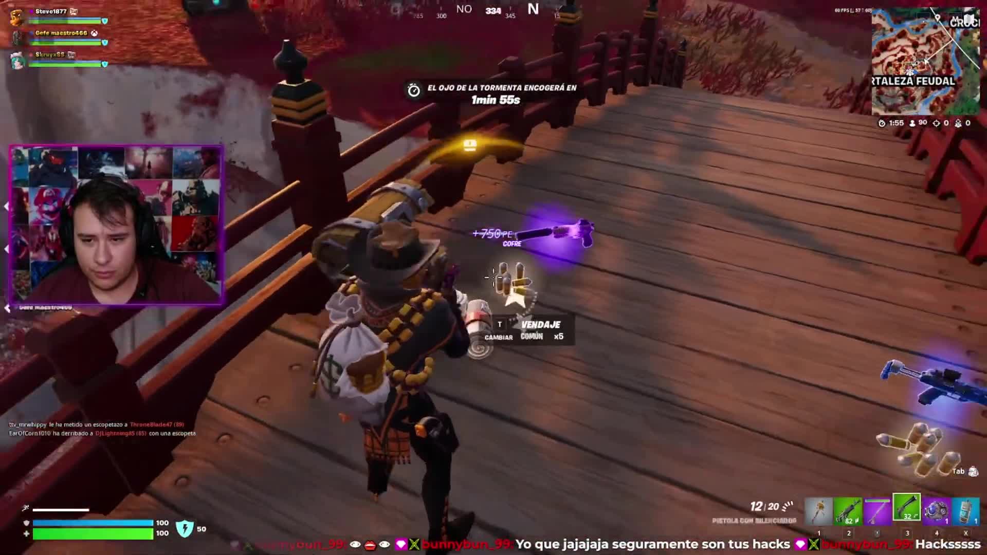 GANAMOS GRACIAS A LA KATANA   #01   FORTNITE Gameplay Español   Steve1877