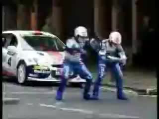 Car rally crash