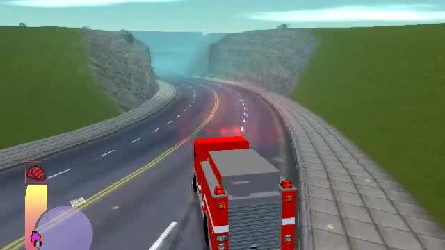 Grand Theft Auto 3D: Fire Truck drifting
