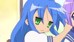 konata saying good job because she is a girlboss
