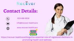Recover.healthcare - The Essential Role Of Registered Dietitians In Promoting Health And Wellness