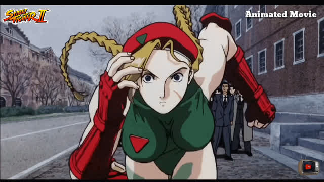 Street Fighter II Movie-Cammy Attacks Minister Sellers