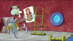 Squidward Messes up his Blessing Increditales style Painting due to SpongeBob