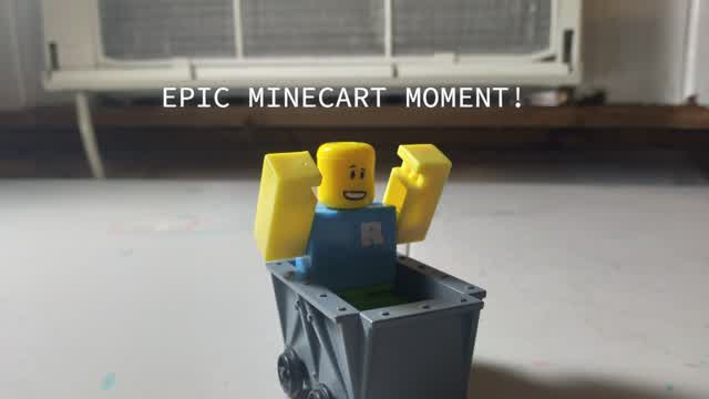 Roblox Noob Stop Motion – Part 1: Noob Rides the Minecart!