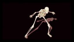 Esqueleto bailando piola