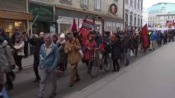 March for peace with Russia and against military aid to Ukraine in Austria