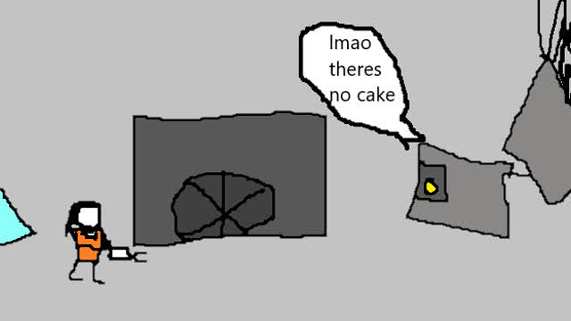 Beating up GLaDOS because she didnt gave me cake (Ft: Hoopy the hoop and The cake)