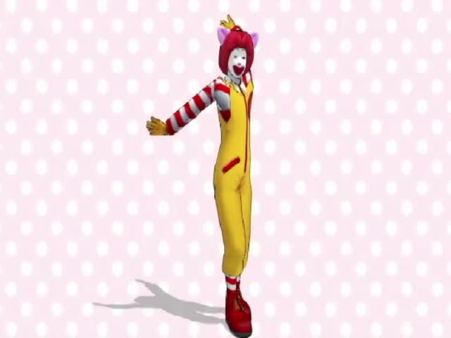 Nyan Nyan ♡ Miku McDonalds n Ronald McDonald MMD!!