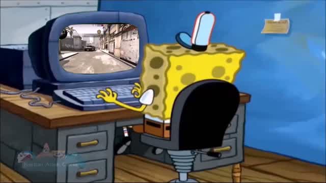 Spongebob plays CSGO