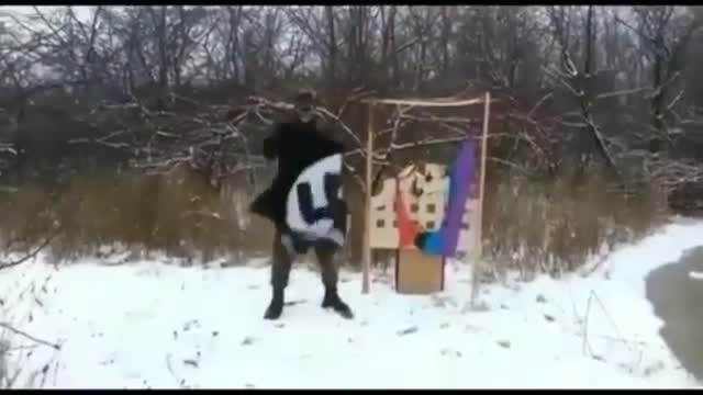 Nazi burning shit