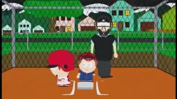 Randy Marsh pelea con los otros padres de la liga de beisboll