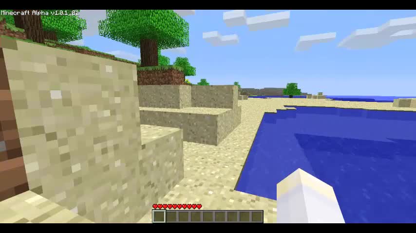 primer episodio jugando minecraft alfa 1.0.1. Buscando recursos para mi refugio