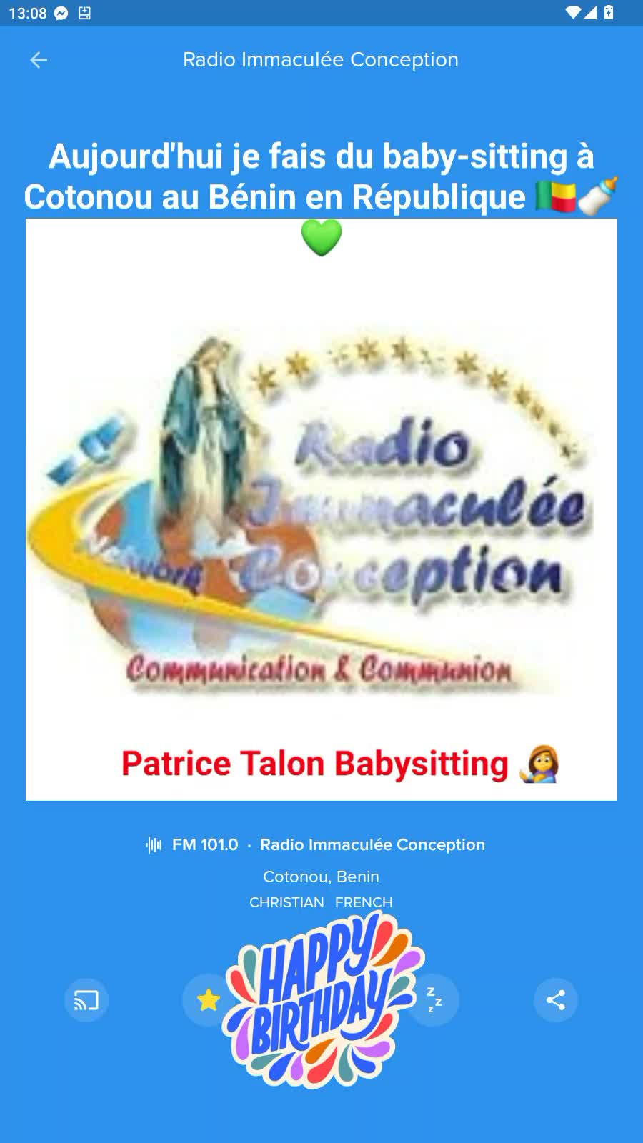 Aujourd'hui je fais du baby-sitting à Cotonou au Bénin en République 🇧🇯🍼💚