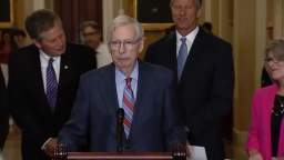 US Senate Republican leader Mitch McConnell wanted to talk about how strong the economy is after rai