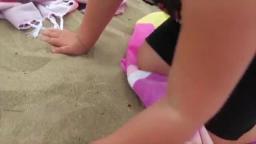 SISTER GETS BURIED AT THE BEACH _