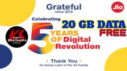 Jio Free Data | Jio 20 GB Data Free | Jio New Update | jio