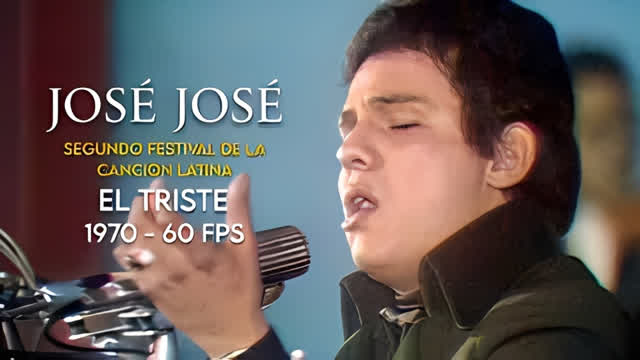 José José - El Triste (60 FPS) | En Vivo desde El Segundo Festival de la Canción Latina 1970