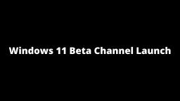 Windows 11 Beta Channel Launch