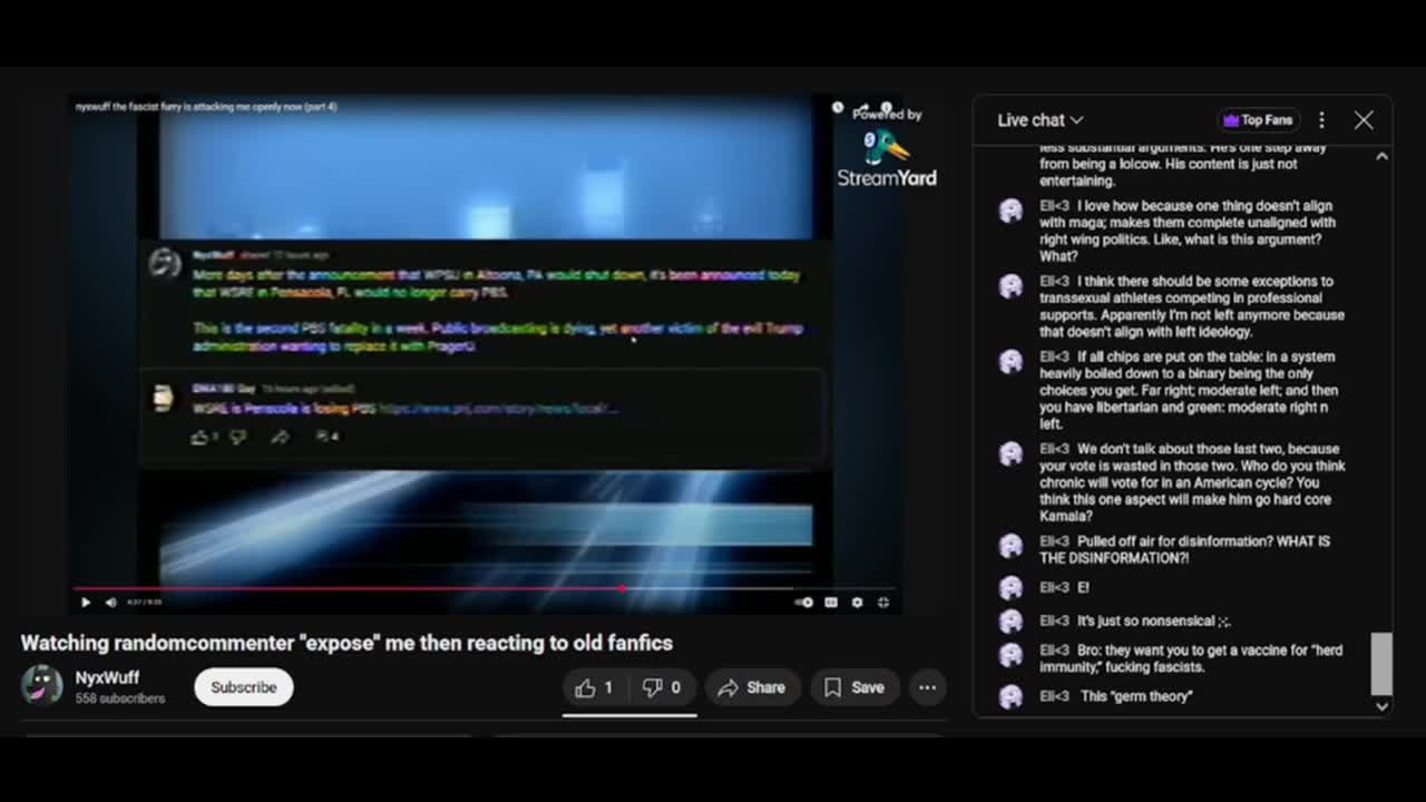 nyxwuff melts down over me and chronic999's videos (part 4)