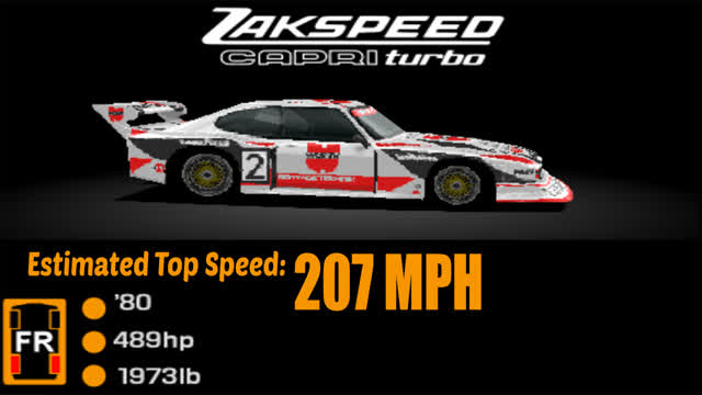 Gran Autismo 2 Ford Capri Zakspeed Turbo