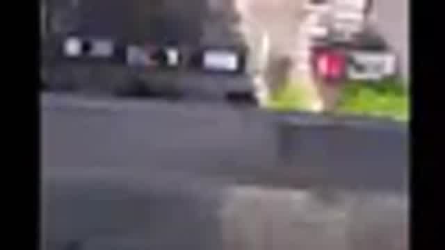girl jumps off a building while live