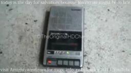 vintage Panasonic cassette recorder test of destruction