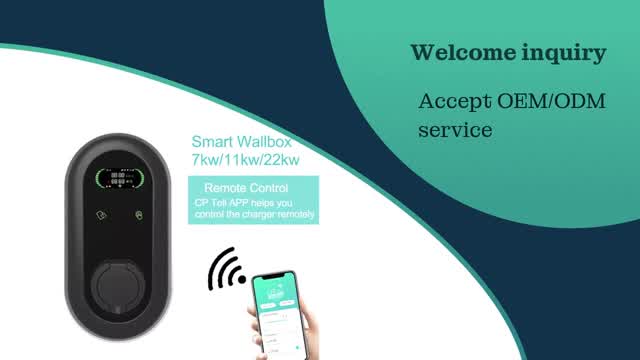 Smart AC home EV chargfing wallbox type2 ev charger station