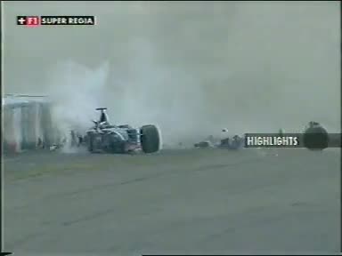 F1 Tomas Enge Crash at Suzuka 2001 F1 Tomas Enge Crash at Suzuka 2001