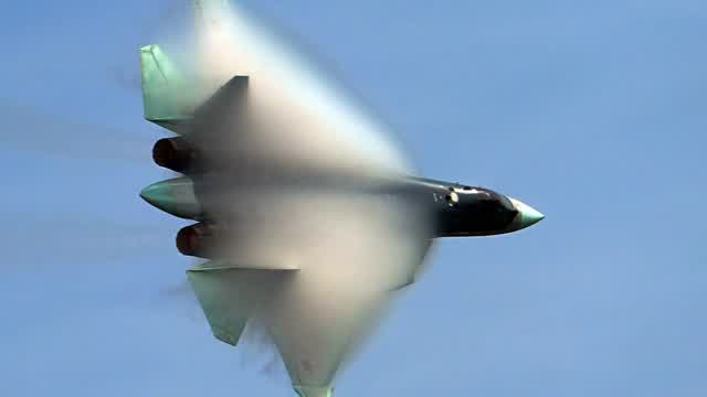 Su-57. Pair flight.